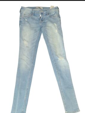 Hollister Light Blue Distressed Skinny Jeans